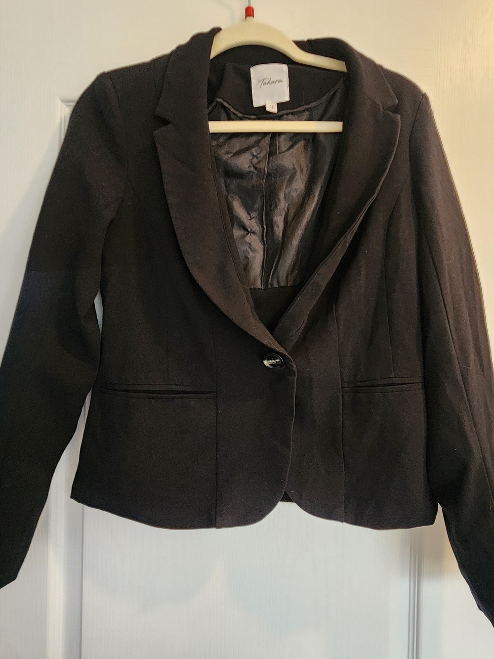 Takara Black Women’s Single-Button Blazer Jacket XL Euc